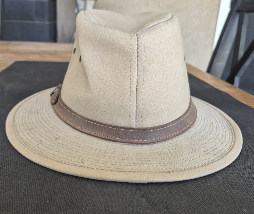 Vintage B. Adams & Sons Safari Hat Beige Brown Size S
